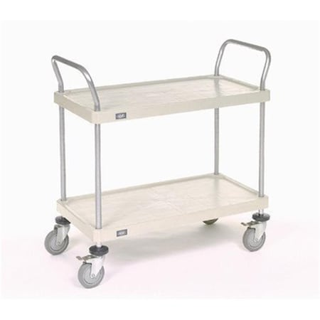 Nexel Solid Plastic 18 x 36 in. 2 Shelf Utility Carts 1836P2SP